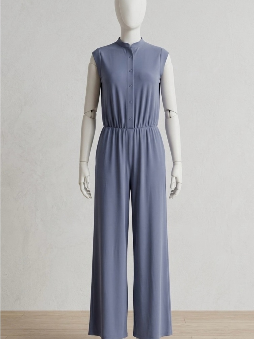 Balera Contemporary Dance Jumpsuit Adult Small Blue Wide Leg Costume MJ1818